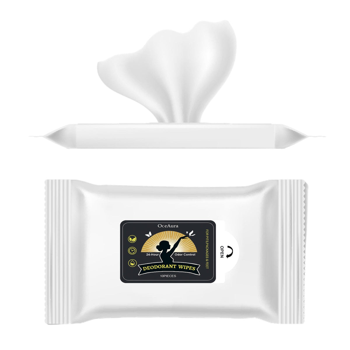 10 Pieces1bag Of Odor Deodorizing Wet Wipes