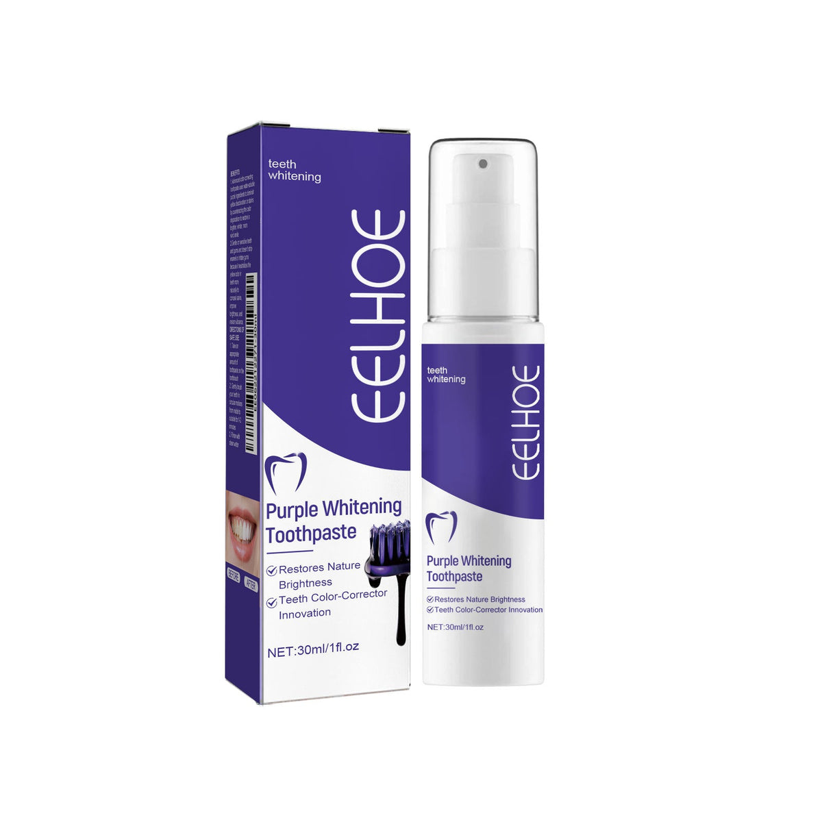V34 Purple Whitening Toothpaste 30ml 1box