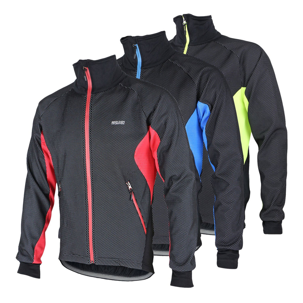 ARSUXEO Autumn Winter Three-Layer Cycling Jacket & Pants