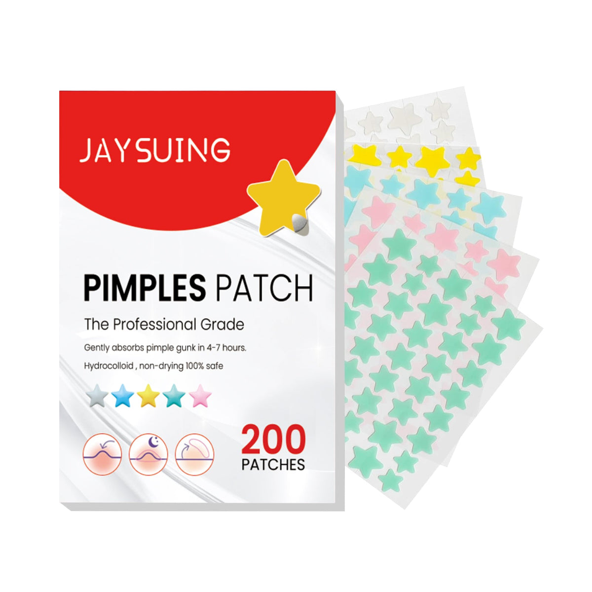 Clean Face Stickers 40 Stickers X 5 Sheets, 200pcs 1box