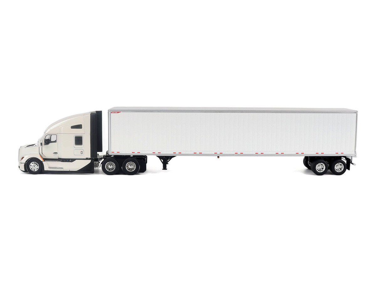 Kenworth T680 Next-Gen 76" High-Roof Sleeper Tandem Tractor White with Great Dane Champion 53ft Dry Cargo Trailer "Transport Series" 1/50 Diecast Model by Diecast Masters