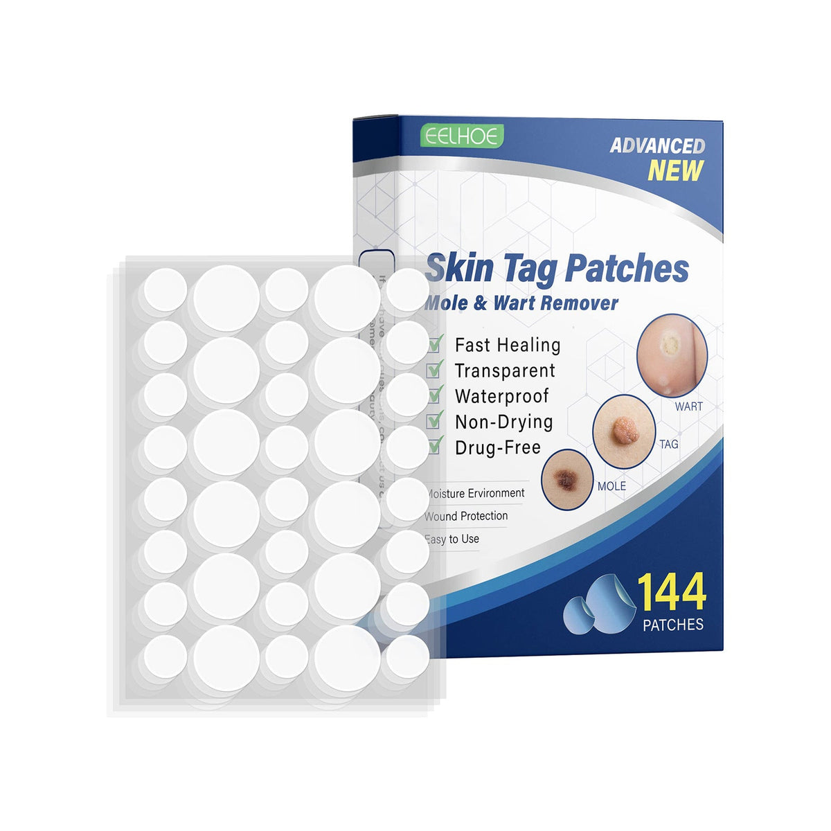 Skin Smoothing Patches 144PCS 36pcs X 4 Sheets-box