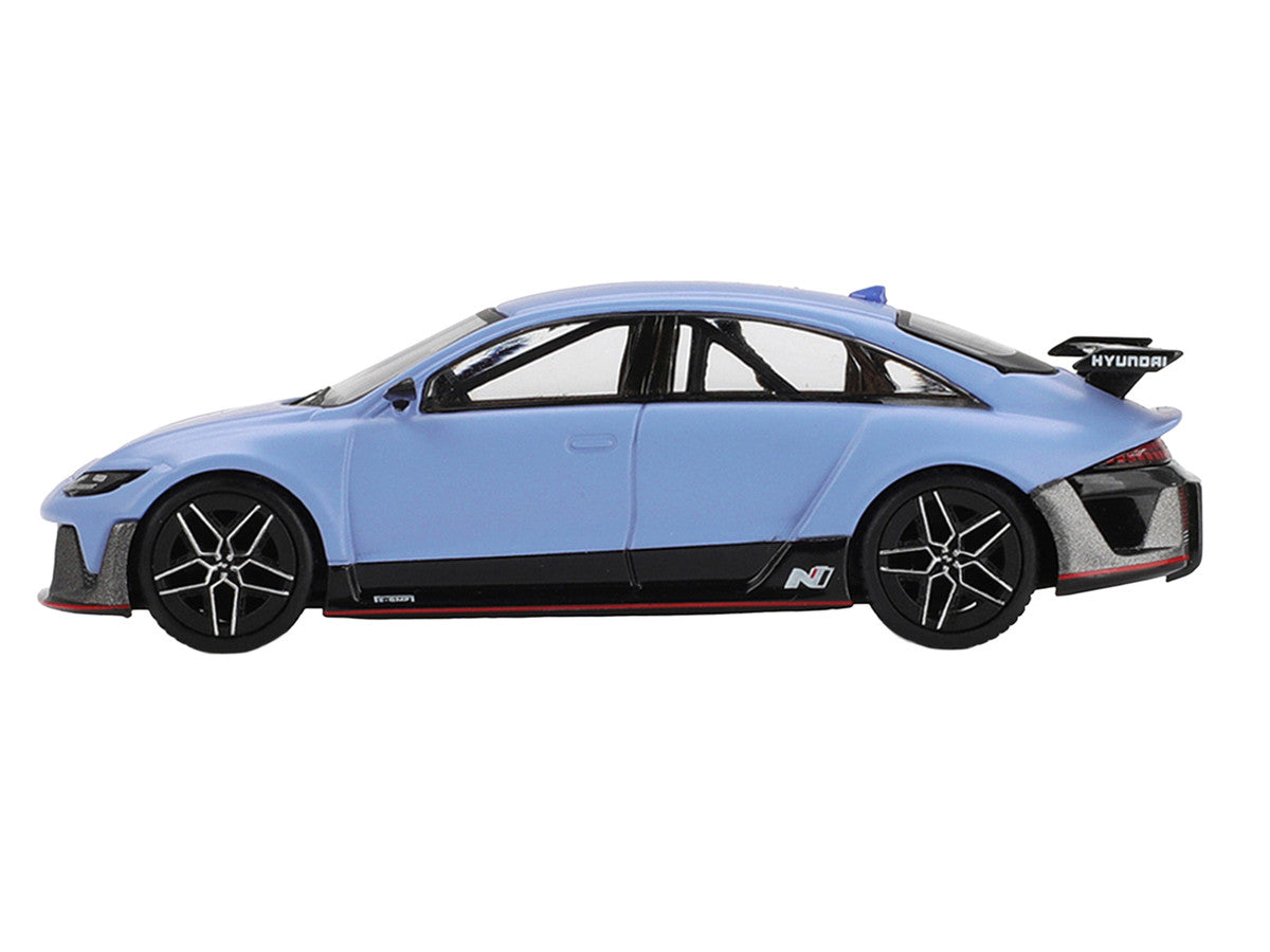 Hyundai RN22e (VP1) Light Blue with Blue Stripe Limited Edition 1/64 Diecast Model Car by Mini GT