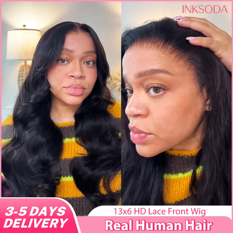 180-220% Density 16-40 Inch Natural Black 13x6 13x4 HD Transparent Lace Front Wigs Human Hair Body Wave Water Wave Brazilian Transparent Lace Frontal Wig For Women Human Hair Black Wigs Pre-Plucked Prebleached Promotional Sale Suitable Parties Gatherings