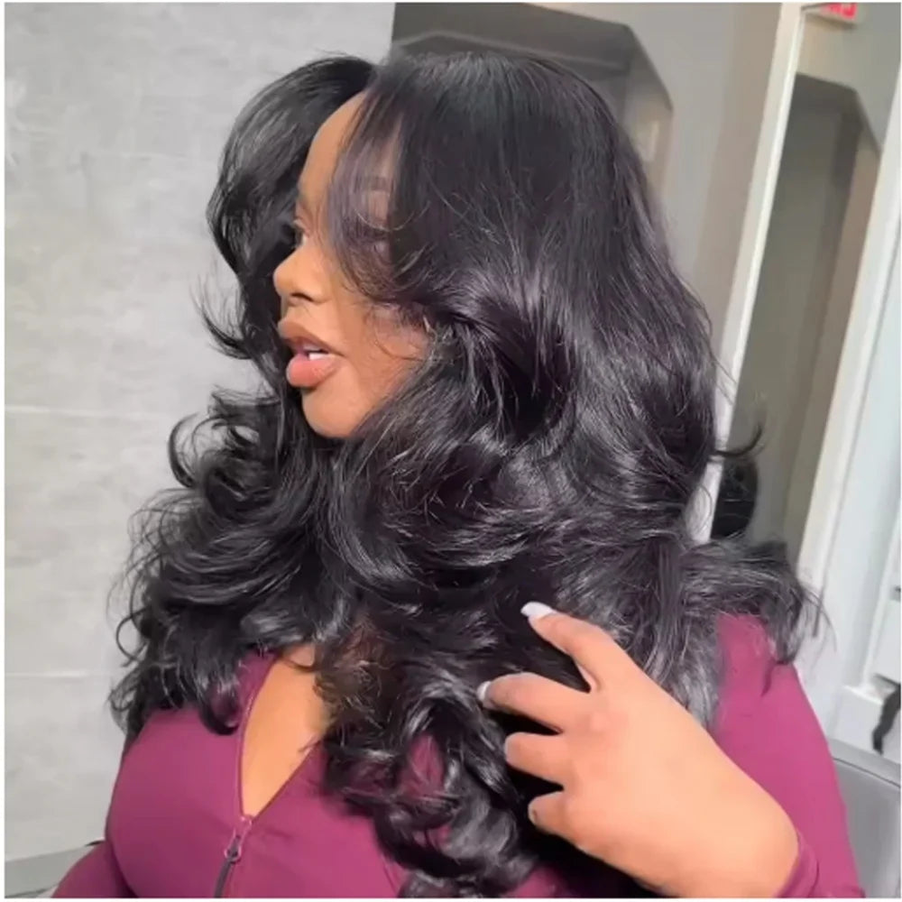 13x6 Body Wave Lace frontal Wig Human Hair Pre Plucked Glueless 13X4 Brazilian Body Wave HD Transparent Lace Wigs For Women
