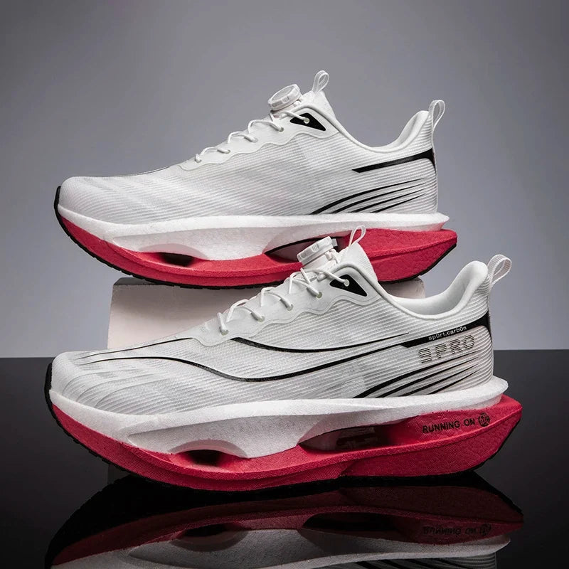 2026 Running Shoes Carbon Board Marathon Men Sports Breathable Lightweight Women's Comfortable Athletic Nonskid Casual Sneakers