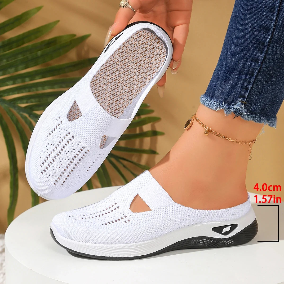 Women shoes Convenient and comfortable at home, one foot with a vent and half slipper women's summer shoes free shippiing shoes