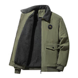Men's Thickened Lamb Wool Cotton Corduroy Lapel Jacket