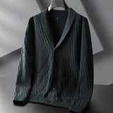 Men's Plus Size V-Neck Knitted Cardigan Jacket