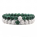 Natural Volcanic Stone White Pine Red Pine Tiger Eye Beaded Set