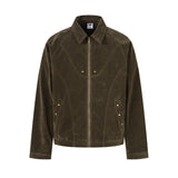 Retro Patchwork Black Jacket Unisex Designer-Style Niche Loose Coat