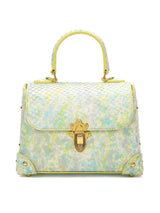 Women's Toe Layer Cowhide Fashion Snake Pattern Handbag