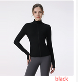 Women's Long Sleeve Zip Sports Jacket for Yoga & Running