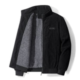 Men's Thickened Corduroy Winter Coat - Large Size