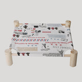 Washable Solid Wood Pet Dog Bed (Removable Cover)
