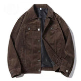 Men's Retro Corduroy Jacket for Spring and Autumn