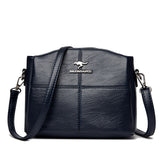 Korean-style Womens Shoulder Soft Leather Versatile Design Large Capacity And Embroidered Crossbody Bag