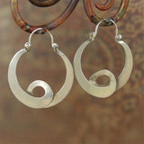 Simple Geometric Gypsy Curved Metal Ear Ring