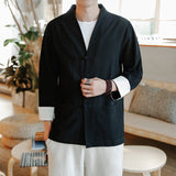Men's Traditional Chinese Cotton Linen Tang Suit Jacket