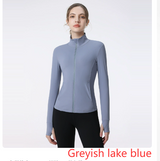 Women's Long Sleeve Zip Sports Jacket for Yoga & Running