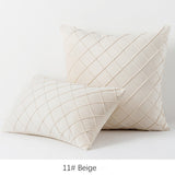 Diamond plaid velvet pillowcase