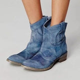 Square Heel Low Martin Boots