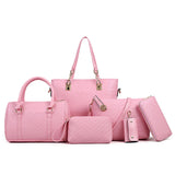 Trendy Embossed Six-Piece Fashionable Mother Bag Set