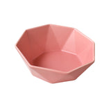 Ceramic high-footed cat food bowl