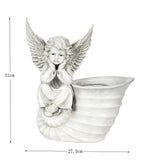 Garden Decoration Angel Flower Cylinder Sculpture
