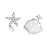 s925 sterling silver shell earrings women