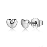 S925 Sterling Silver Heart Earrings