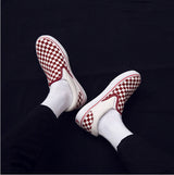 Korean version of casual wild students low to help men's shoes Harajuku ulzzang lattice one pedal men canvas shoes lazy