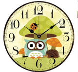 European and American style rustic wall clock owl series wall clock retro wall clock