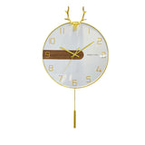 Nordic Creative Antler Solid Wood Wall Clock