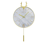 Nordic Creative Antler Solid Wood Wall Clock