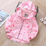 Flamingo Print Hooded Children's Jacket