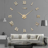 Large Wall Clock Creative Living Room Clock Modern Minimalist Wall Sticker Clock