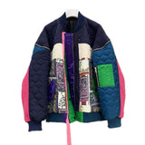 Stitching Color Matching Thickening Plus Cotton Stand Collar Zipper Loose