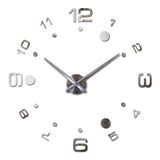 Creative Diy Wall Clock Personality Art 3D Mirror European Style Wall Clock Silent Clock