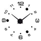 Creative Diy Wall Clock Personality Art 3D Mirror European Style Wall Clock Silent Clock
