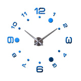 Creative Diy Wall Clock Personality Art 3D Mirror European Style Wall Clock Silent Clock