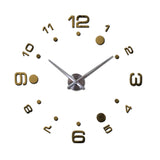 Creative Diy Wall Clock Personality Art 3D Mirror European Style Wall Clock Silent Clock