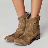 Square Heel Low Martin Boots