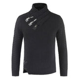 Men's Scalp Button Irregular Long Sleeve T-Shirt