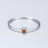 S925 sterling silver gemstone ring
