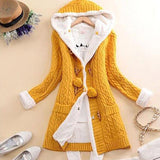 Women's Clothing With Warm Plush Cardigan Horn Button