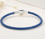S925 silver leather rope bracelet