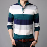 Casual Men's Slim Stripe T-shirt Clothing Tops