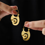 Spiral Design Ear Ring Retro Geometry