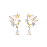 Ladies s925 silver wreath earrings